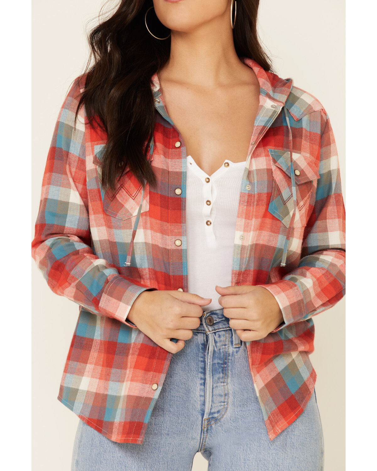 women's long sleeve hooded shirts & tops