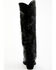 Image #5 - Dan Post Women's Daredevil Studded Tall Western Boots - Snip Toe, Black, hi-res