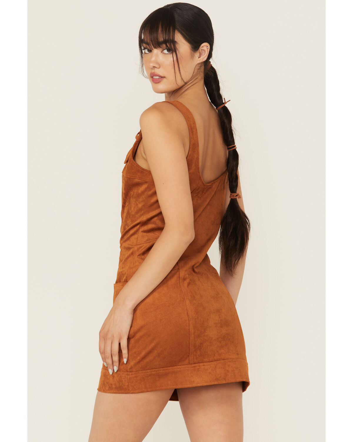 Image #4 - Blue B Women's Buckle Strap Mini Dress, Caramel, hi-res