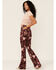 Image #4 - Driftwood Women's Floral Farrah Corduroy Flare Leg Jeans, , hi-res