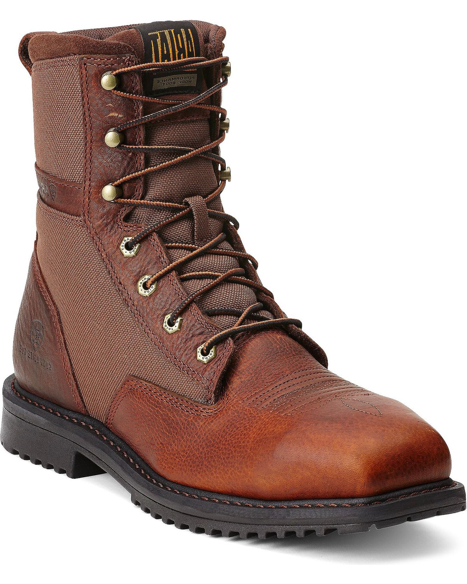 Ariat steel toe online lace up work boots