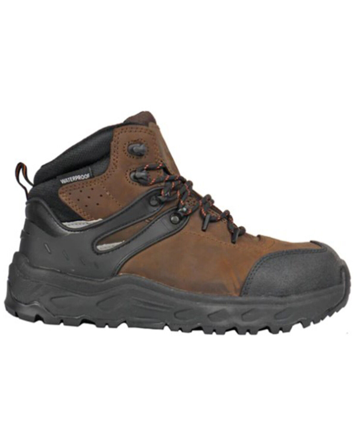 Image #2 - Hoss Men's Stomp 6" Lace-Up Work Boots - Aluminum Toe, Brown, hi-res