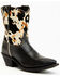 Image #1 - Laredo Women's Carleigh Hair On Hide Western Fashion Booties - Snip Toe, Black, hi-res