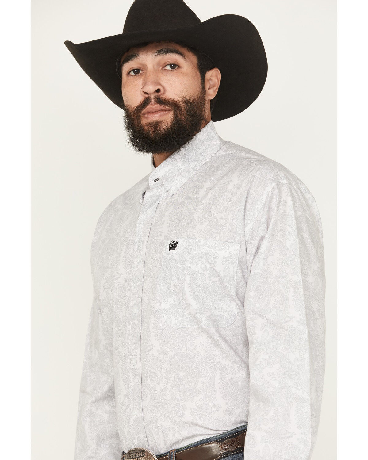 Image #2 - Cinch Men's Paisley Print Long Sleeve Button-Down Western Shirt - Big, , hi-res