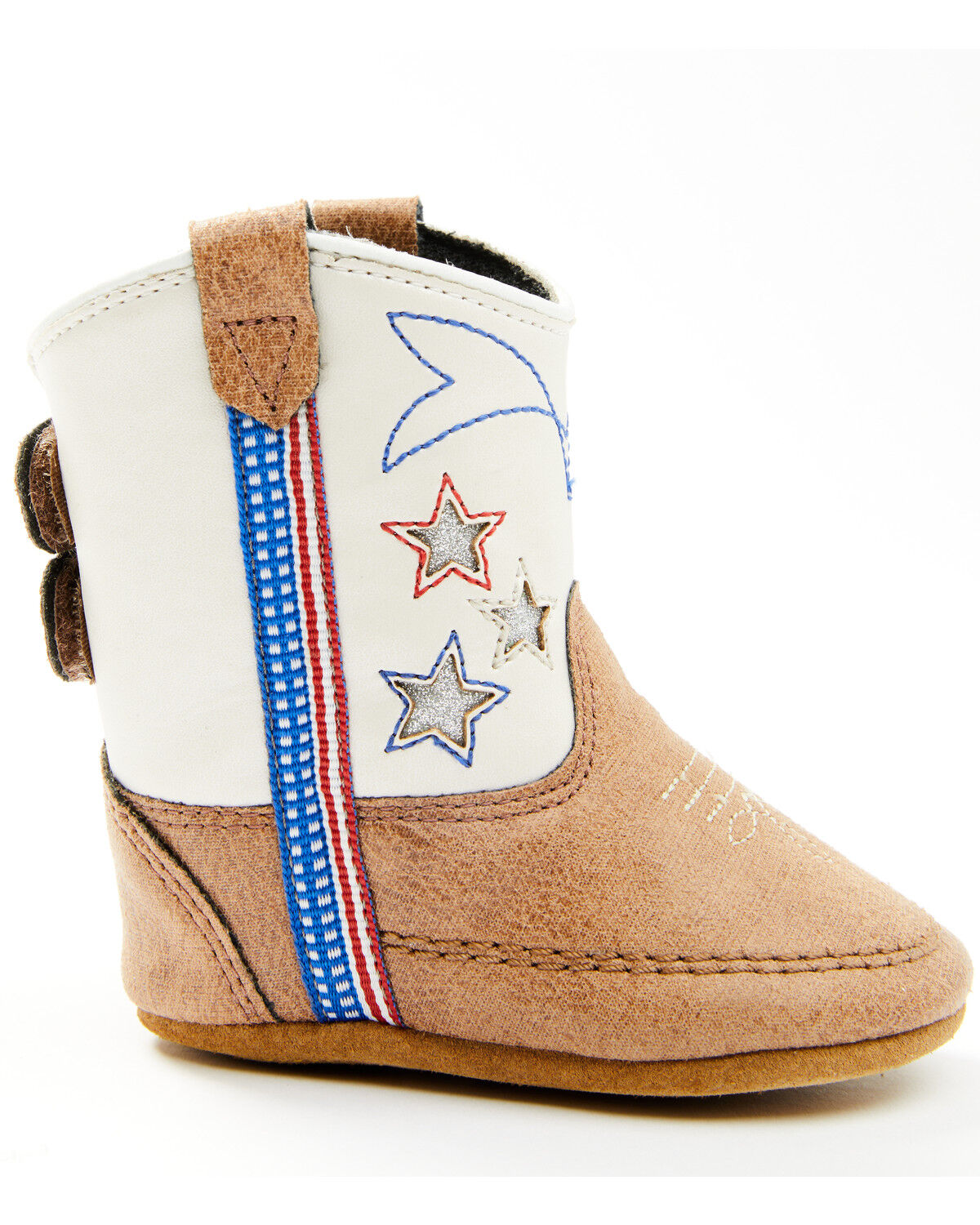 Image #2 - Boot Barn Infant Star Poppet Boots - Round Toe, Red/white/blue, hi-res