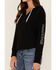 Image #3 - RANK 45® Women's Quarter Zip Sweatshirt Hoodie, Black, hi-res