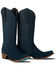 Image #1 - Lane Women's Emma Jane Suede Tall Western Boots - Snip Toe, Navy, hi-res