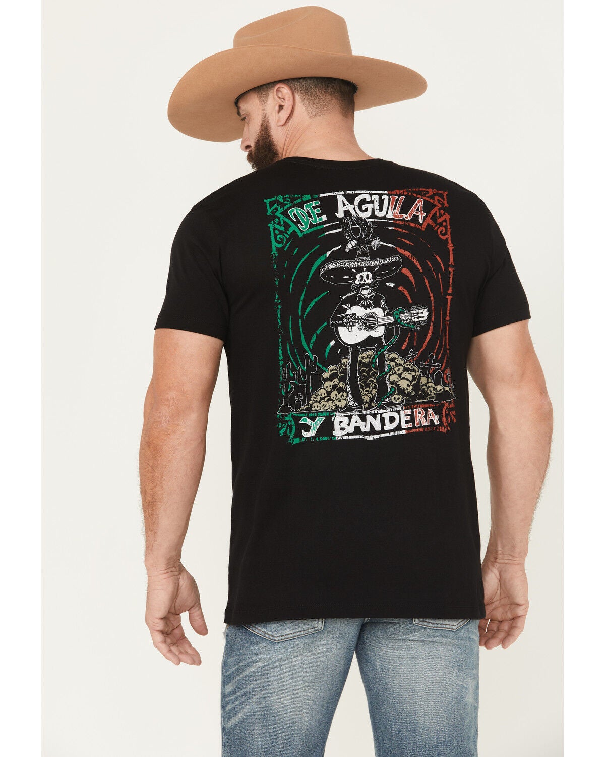 Moonshine Spirit&reg; Men's Bandera Short Sleeve Graphic T-Shirt, Black, hi-res