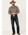Image #2 - Pendleton Men's Canyon Ombre Plaid Long Sleeve Button-Down Western Shirt , Navy, hi-res