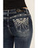 Image #2 - Grace In LA Women's Medium Wash Dream Catcher Embroidered Mid Rise Bootcut Stretch Denim Jeans, Medium Wash, hi-res