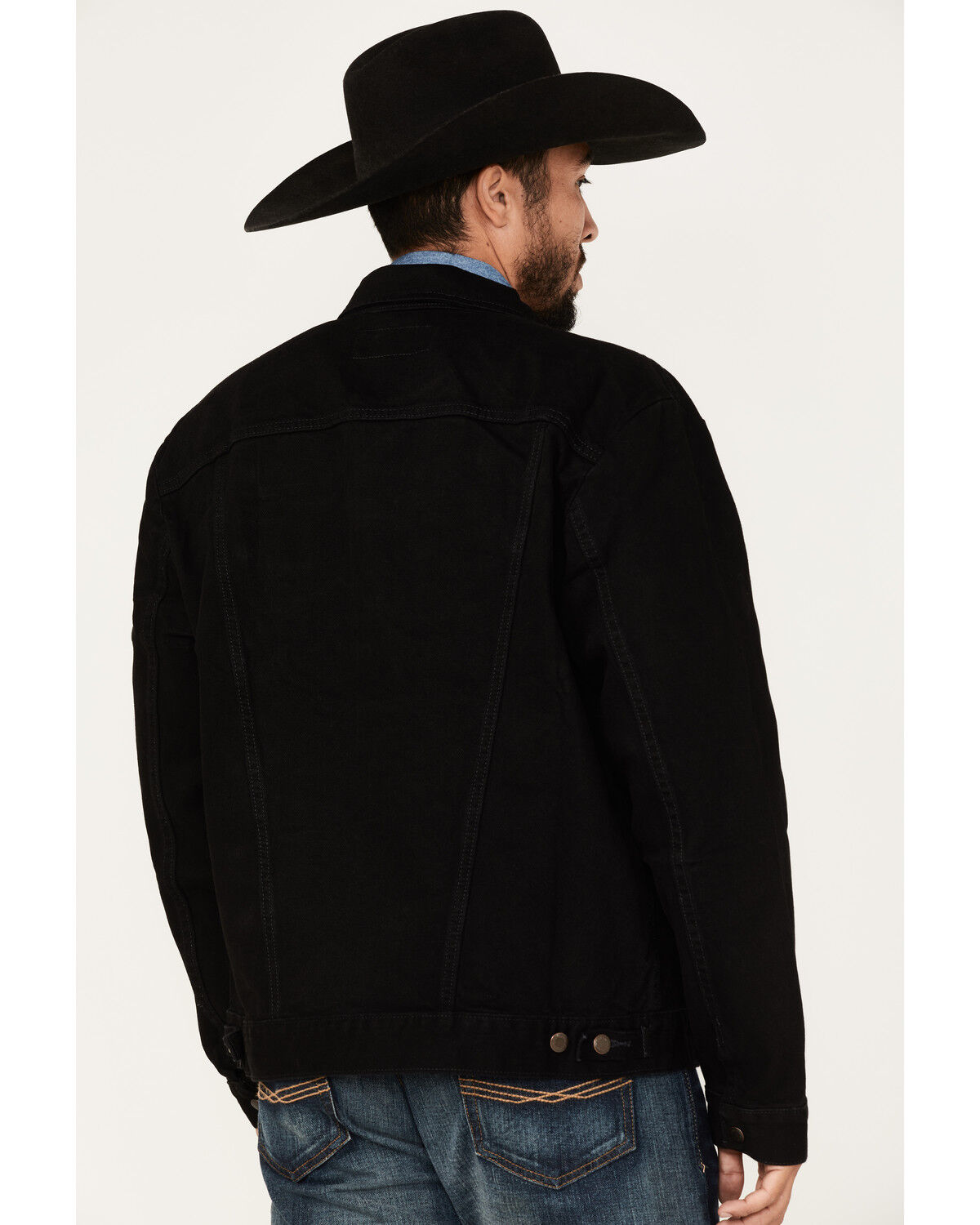 Wrangler Men's Shadow Black Unlined Button-Down Denim Jacket Wrangler Men's Shadow Black Unlined Button-Down Denim Jacket