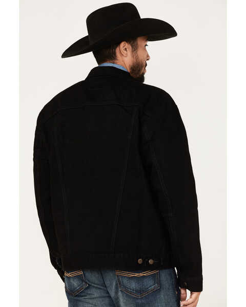 Image #4 - Wrangler Men's Shadow Black Unlined Button-Down Denim Jacket , Black, hi-res