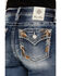 Image #2 - Miss Me Women's Medium Wash Faux Flap Leaf Pocket Mid Rise Bootcut Stretch Denim Jeans, , hi-res