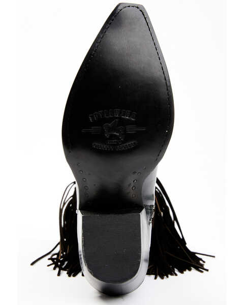 Image #7 - Idyllwind Women's Trooper Fringe Shiny Western Boots - Snip Toe, Black, hi-res