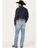 Image #3 - Wrangler Retro Men's Woodmere Light Wash Slim Bootcut Stretch Denim Jeans, Light Wash, hi-res