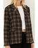 Image #3 - Sadie & Sage Women's Plaid Print Blazer, Navy, hi-res