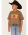 Image #1 - Cody James Boys' Sunset Desert Logo Graphic T-Shirt, Camel, hi-res