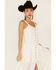 Image #2 - Shyanne Women's Drop Waist Button Front Sleeveless Midi Dress, Ivory, hi-res