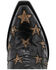 Image #6 - Black Star Women's Marfa Star Inlay Studded Leather Western Boot - Snip Toe , Black, hi-res