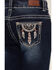 Image #2 - Shyanne Girls' Dreamcatcher Pocket Bootcut Jeans, Blue, hi-res