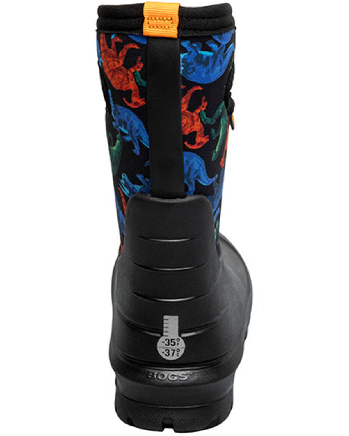 Image #5 - Bogs Boys' Neo-Classic Real Dino Rubber Boots - Round Toe, Black, hi-res