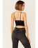 Image #3 - Fornia Women's Seamless Floral Bralette , Black, hi-res