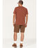 Image #4 - Brothers and Sons Men's Stretch Ripstop Brown Slim Straight Cargo Shorts , Brown, hi-res