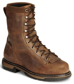 Rocky 9" IronClad Waterproof Work Boots - Round Toe, Copper, hi-res