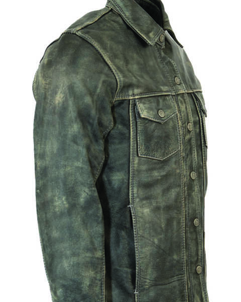 Image #3 - STS Ranchwear Men's Gray The Ranch Hand Leather Jacket , Steel, hi-res