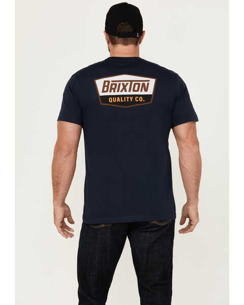 Brixton Men's Regal Logo Short Sleeve Graphic T-Shirt, Medium Blue, hi-res