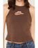 Image #3 - Shyanne Women's Robin Hat Graphic Tank Top, Dark Brown, hi-res