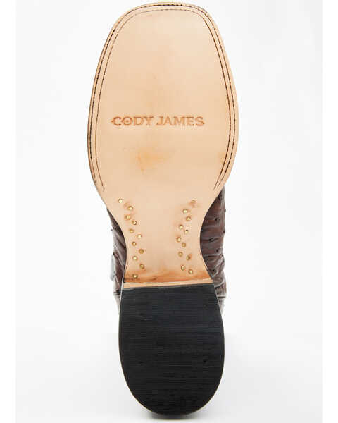Image #7 - Cody James Men's Exotic Full Quill Ostrich Western Boots - Broad Square Toe, Chocolate, hi-res