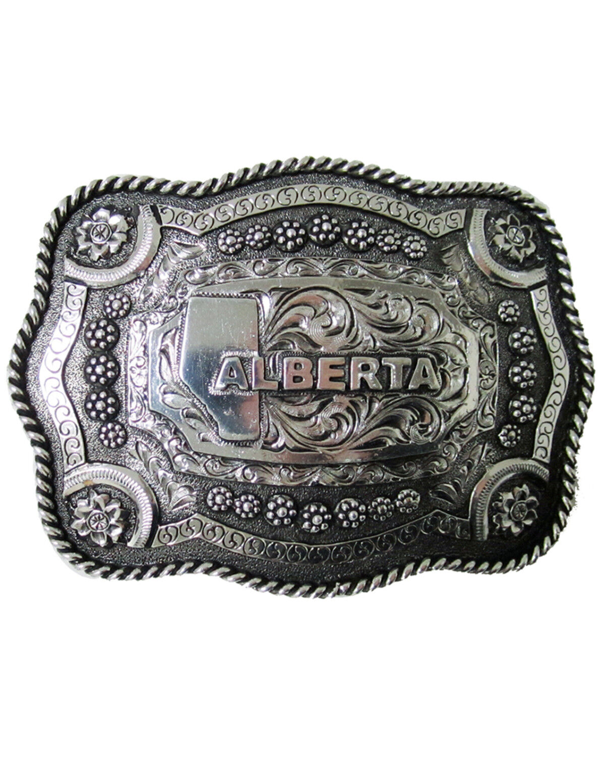 Image #1 - AndWest Roped Edge Alberta Buckle, Gold, hi-res