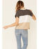 Image #4 - Wishlist Women's Wide Stripe Colorblock Dolman Short Sleeve Top , Charcoal, hi-res