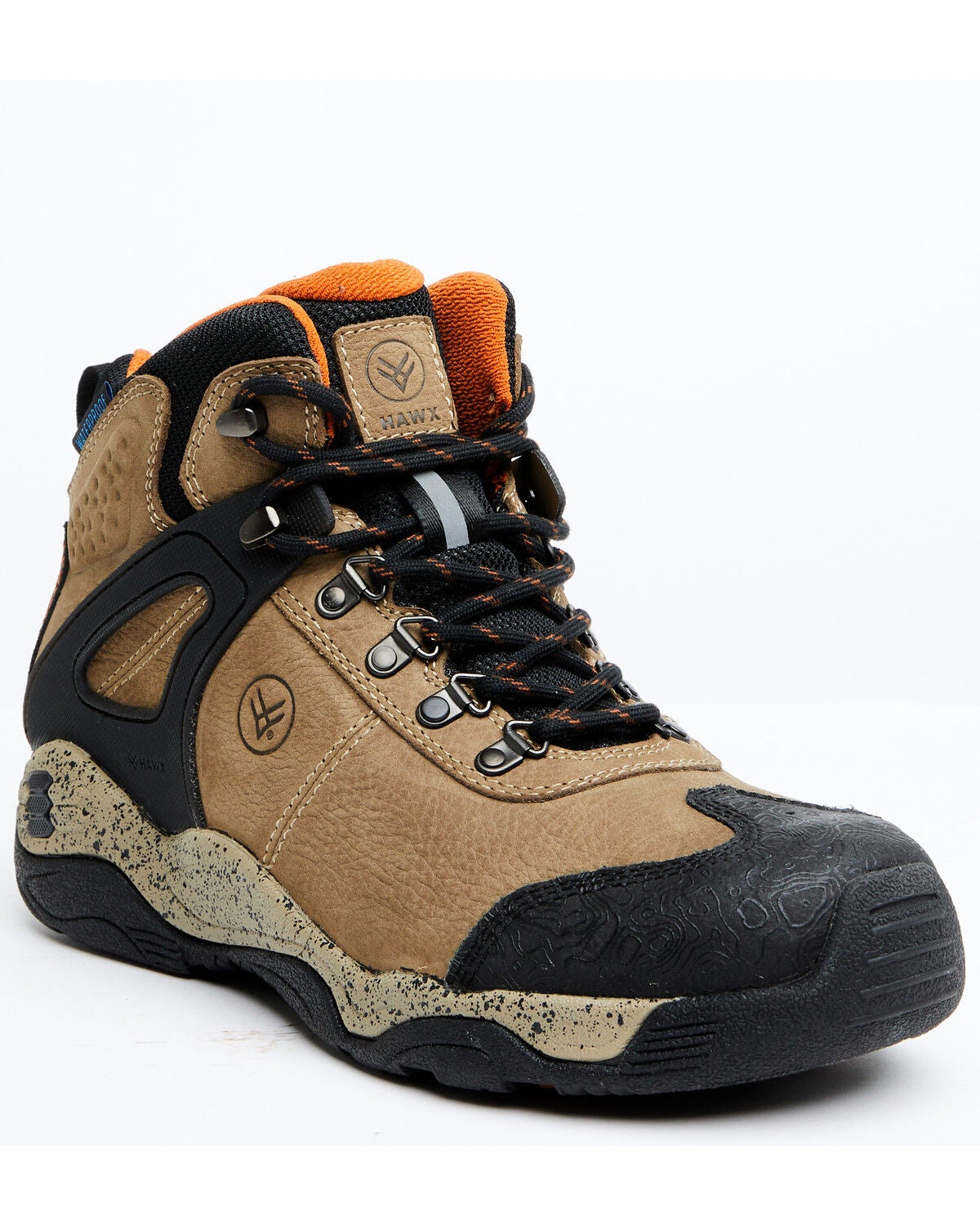 Hawx Men's 5" Talon 2 Deep Taupe Waterproof Lace-Up Hiking Work Boots - Soft Toe, Taupe, hi-res
