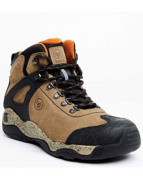 Hawx Men's Talon 2 Deep Taupe Waterproof Lace-Up Hiking Work Boots - Round Toe , Taupe, hi-res