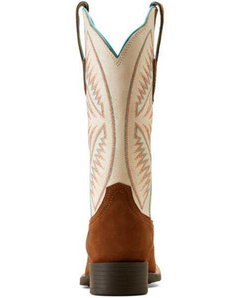 Image #3 - Ariat Women's Round Up Ruidoso Roughout Performance Western Boots - Broad Square Toe , Brown, hi-res