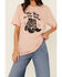 Image #3 - Ali Dee Women's Peach The Best in the West Graphic Tee, Peach, hi-res