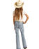 Rock & Roll Denim Girls' Light Wash Split Hem Basic Trouser , Blue, hi-res