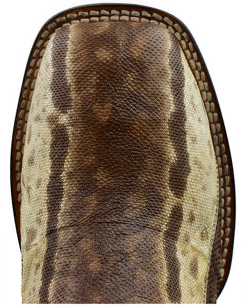 Image #6 - Dan Post Men's Karung Snake Brown Exotic Western Boots - Broad Square Toe , Brown, hi-res