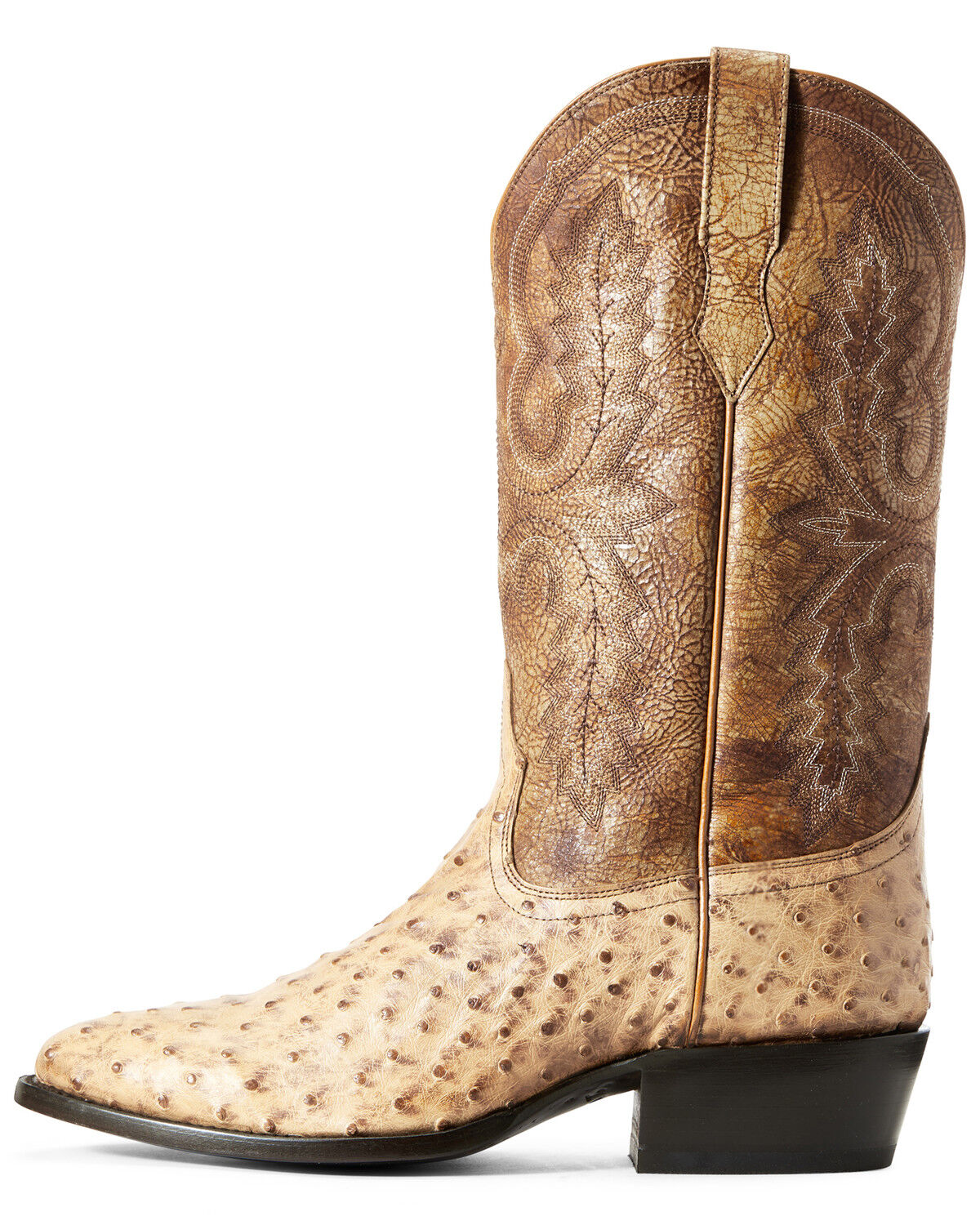 Quill Ostrich Western Boots - Round Toe