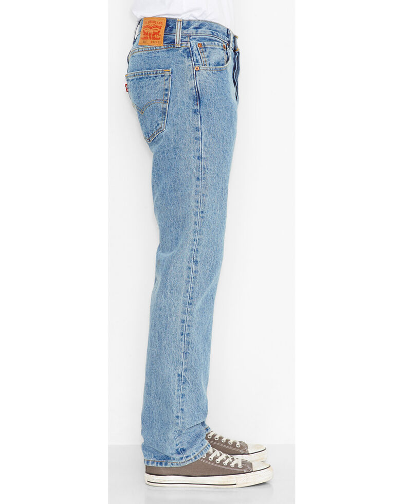 Levi's Men's 501 Original Fit Stonewashed Regular Straight Leg Jeans, Blue, hi-res