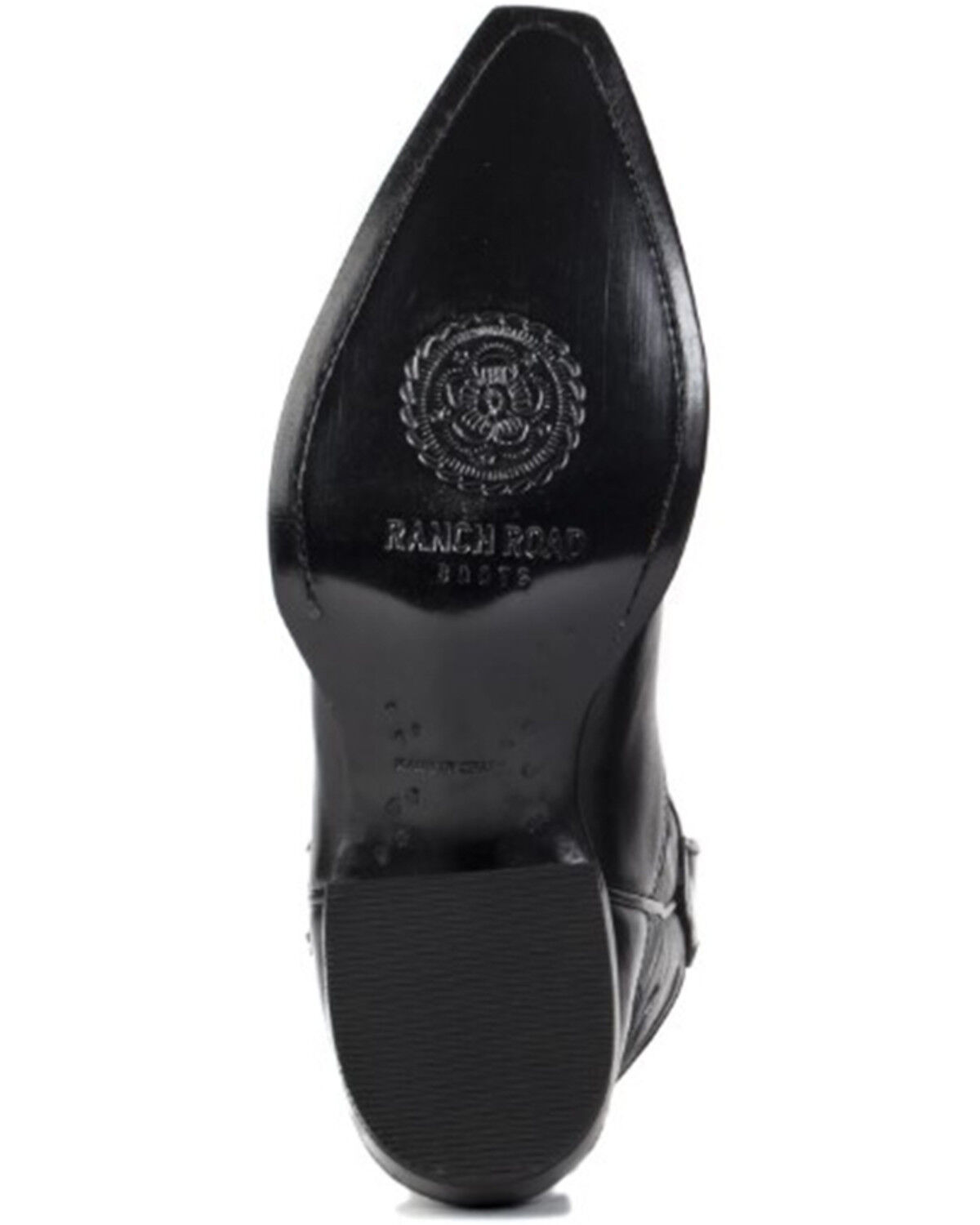 Image #6 - Ranch Road Boots Women's Rosette Floral Embroidered Western Boots - Snip Toe, Black, hi-res