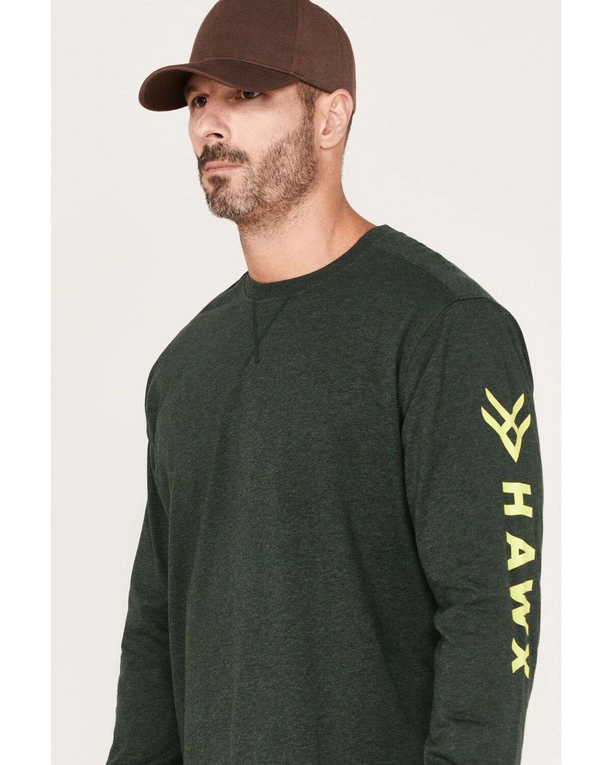 Image #2 - Hawx Men's Logo Graphic Work T-Shirt, Dark Green, hi-res