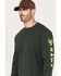 Image #2 - Hawx Men's Logo Graphic Work T-Shirt, Dark Green, hi-res