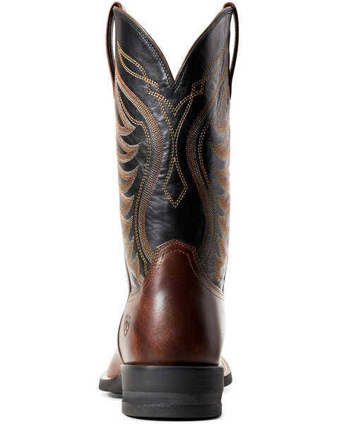 Image #3 - Ariat Men's Amos Hand Stained Western Boots - Square Toe, Brown, hi-res