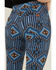 Image #4 - Rock & Roll Denim Women's Southwestern Stripe Flare Jeans, Blue, hi-res