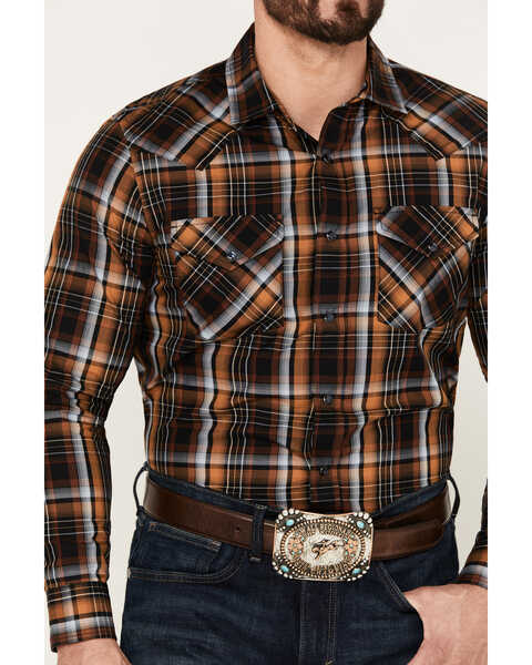 Image #3 - Pendleton Men's Frontier Plaid Long Sleeve Western Snap Shirt, Black, hi-res