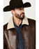 Image #2 - Scully Men's Sherpa Lined Leather Jacket, Chocolate, hi-res