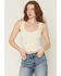 Image #1 - Fornia Women's Eyelet Bralette Tank Top, Ivory, hi-res